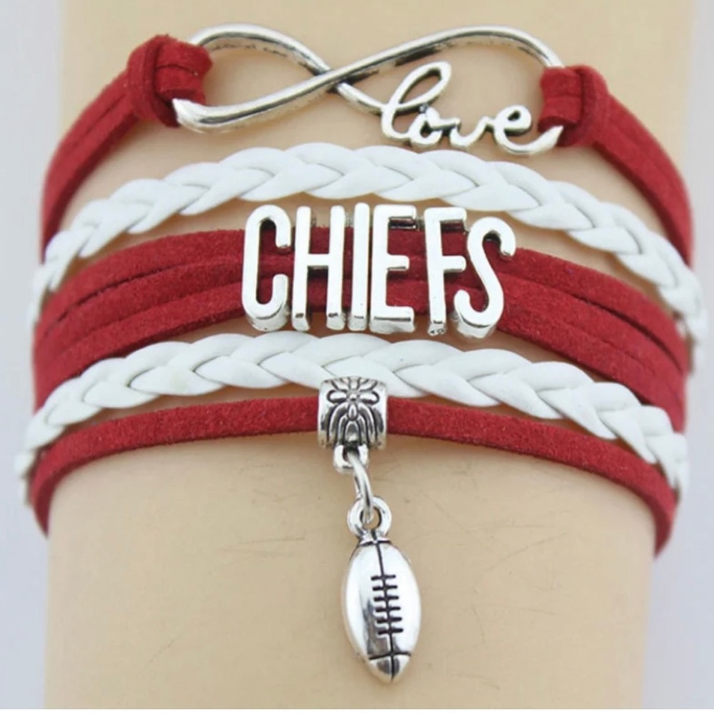 Kansas City Chiefs leather style bracelet